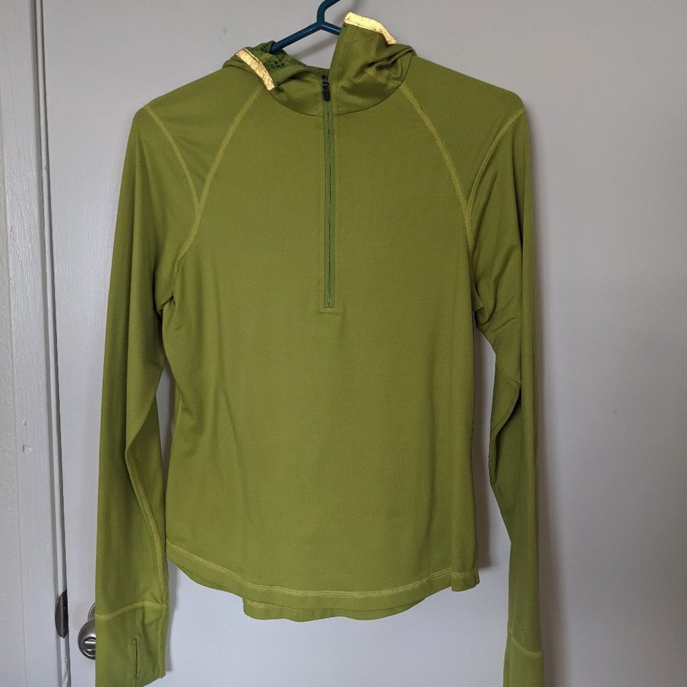lime green hooded workout jacket